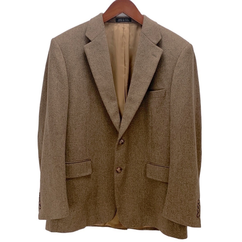 Stafford Executive 100% Camel Hair Sport Coat‎ Blazer Jacket Size 44R